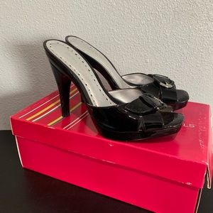 BCBGirls Black Patent Sandals